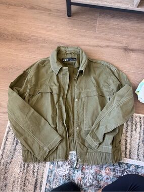 Zara Olive Green Military Field Jacket
